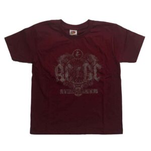 AC/DC Black Ice Maroon Red Kids T-Shirt
