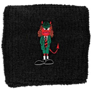 AC/DC Embroidered Wristband: Angus Devil Embroidered Wristband