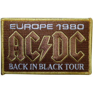 AC/DC Europe 1980 Back In Black Tour Patch