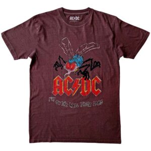 AC/DC Fly On The Wall Tour Maroon Red T-Shirt