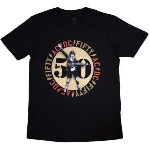 AC/DC Gold Emblem Black T-Shirt