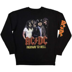AC/DC H2H Band Black Sleeve Print Sweatshirt