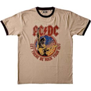 AC/DC Let There Be Rock Tour '77 Sand Ringer T-Shirt