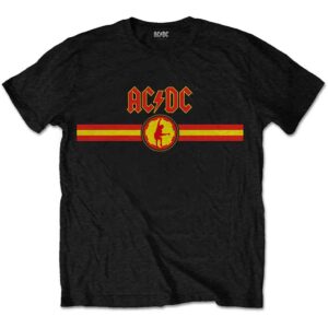 AC/DC Logo & Stripe Black T-Shirt