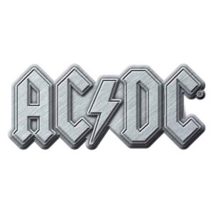 AC/DC Metal Logo Die-Cast Relief Pin Badge