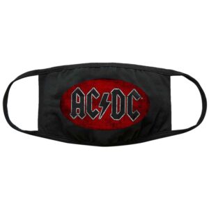 AC/DC Oval Logo Vintage Black Face Mask