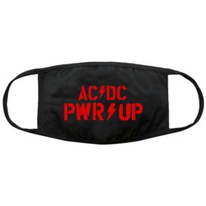 AC/DC PWR-UP Logo Black Face Mask