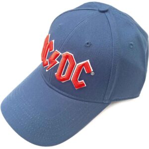 AC/DC Red Logo Demin Blue Baseball Cap