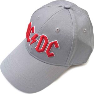 AC/DC Red Logo Grey Baseball Cap