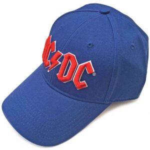 AC/DC Red Logo Mid-Blue Baseball Cap