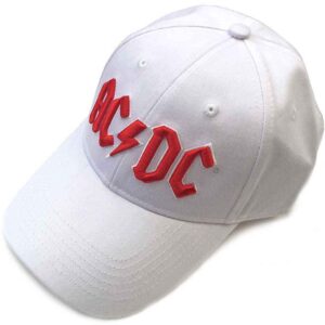 AC/DC Red Logo White Baseball Cap