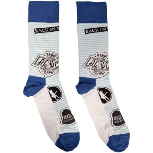 AC/DC Unisex Icons Blue UK Size 7 - 11 Ankle Socks