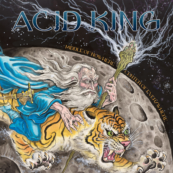Acid King – MIDDLE OF NOWHERE, CENTER OF EVERYWHERE (TRANSPARENT BLUE VINYL 2LP W/ SCREEN-PRINTED SIDE D) (RSD 2024) Vinyl Double Album