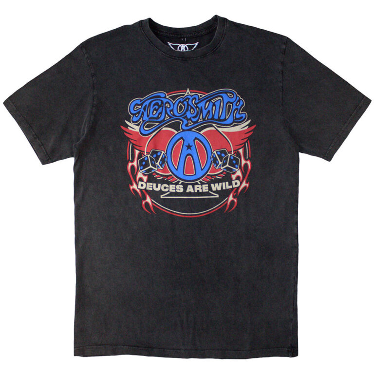 Aerosmith Rainbow Spade Charcoal Grey T-Shirt