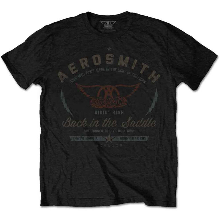 Aerosmith Back in the Saddle Black T-Shirt
