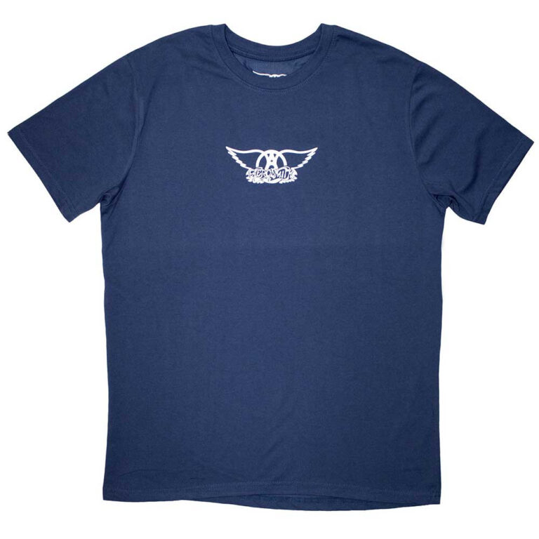 Aerosmith Mini Wings Logo Denim Blue T-Shirt