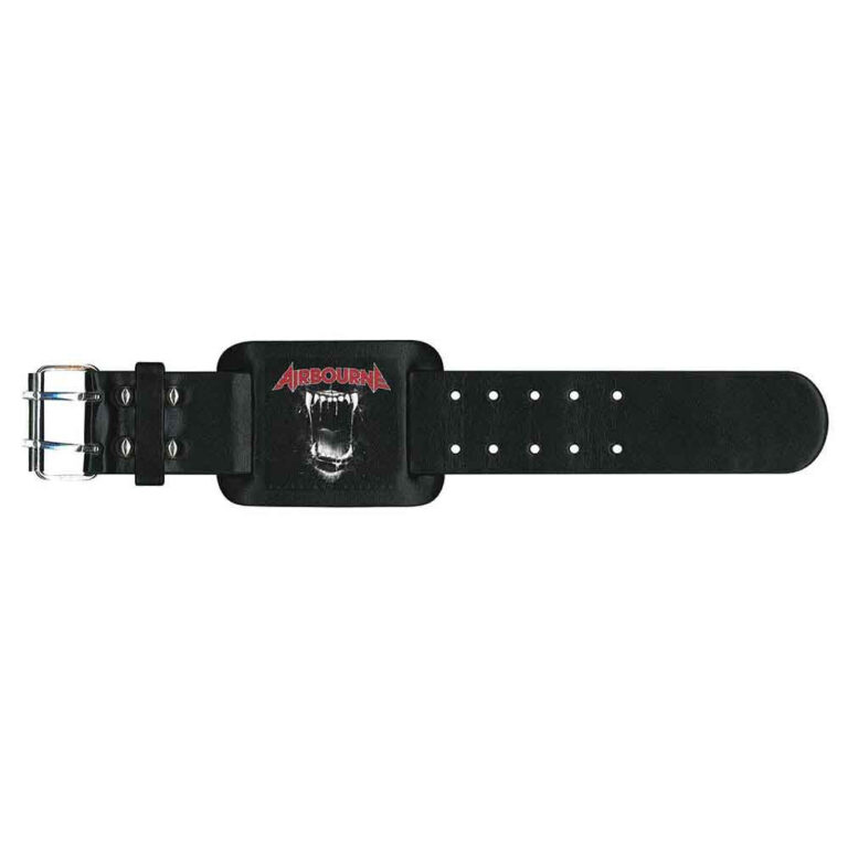 Airbourne Black Dog Barking Leather Wrist Strap