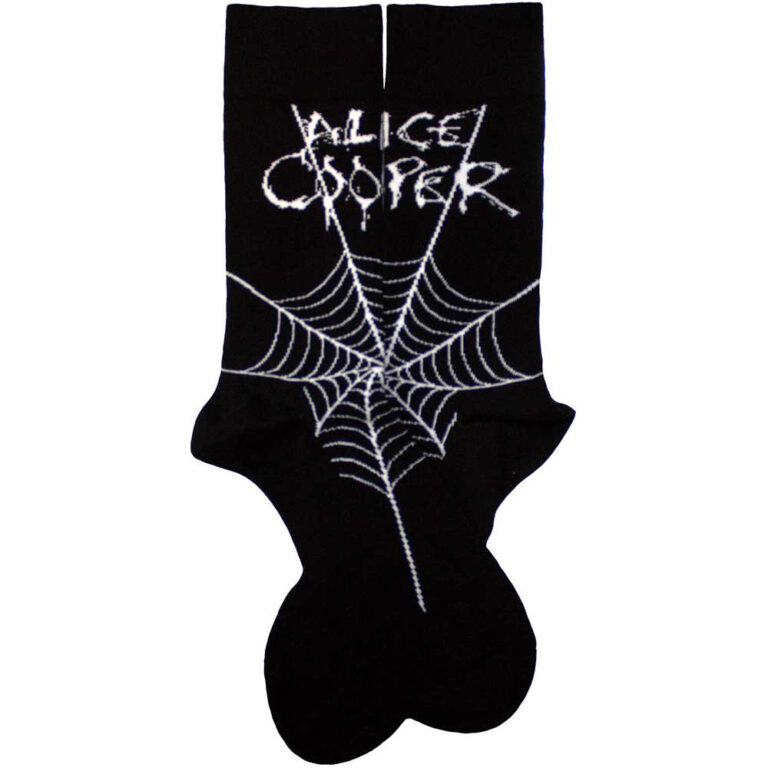 Alice Cooper Unisex Web Black UK Size 7 – 11 Socks