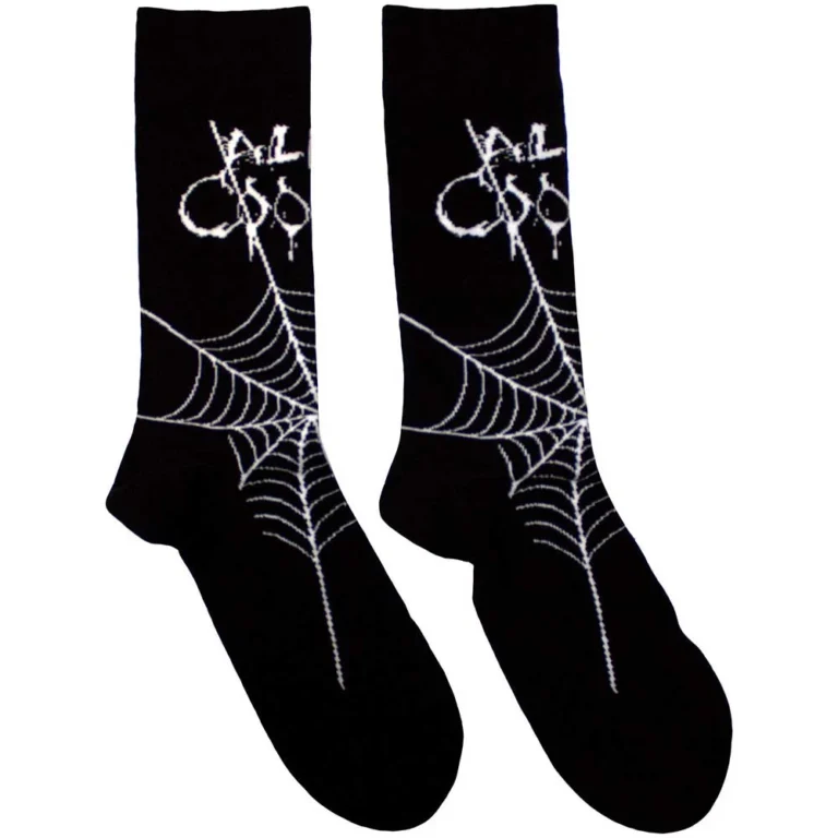 Alice Cooper Unisex Web Black UK Size 7 – 11 Socks
