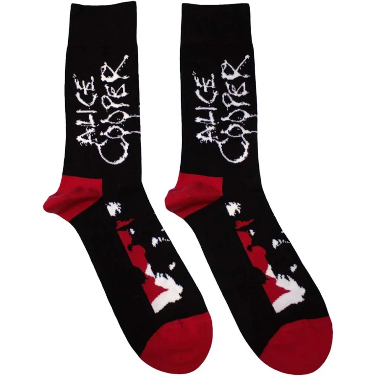 Alice Cooper Unisex Face Black UK Size 7 – 11 Socks