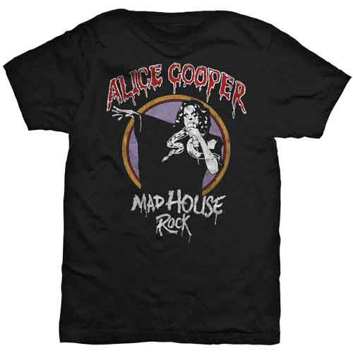 Alice Cooper Mad House Rock Black T-Shirt