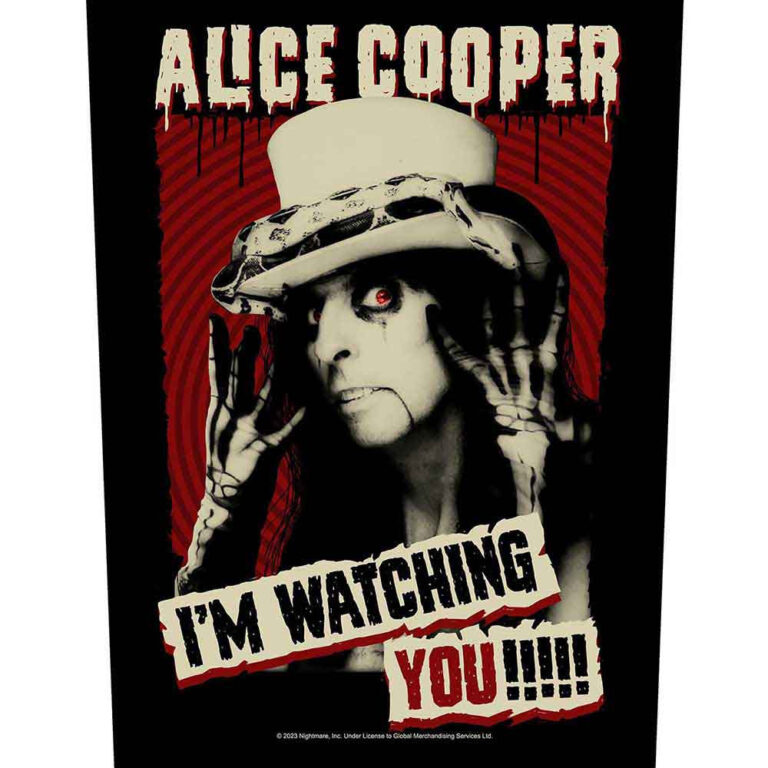 Alice Cooper I’m Watching You Back Patch
