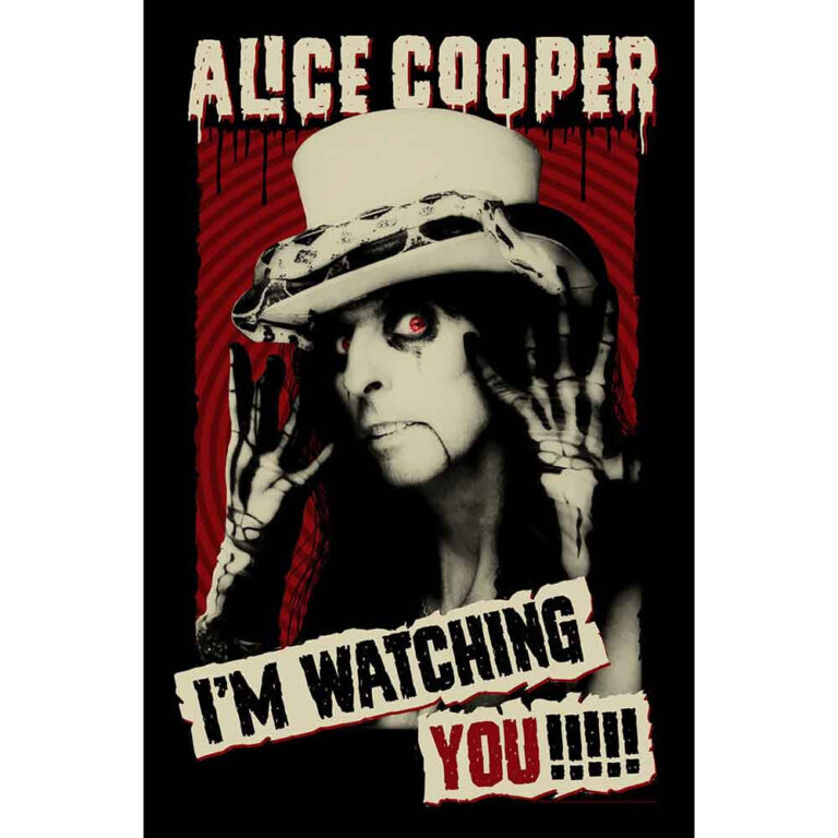 Alice Cooper I’m Watching You Textile Poster