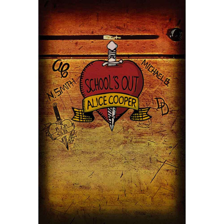 Alice Cooper Schools Out Textile Poster