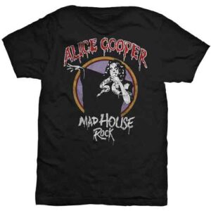 Alice Cooper Mad House Rock Black T-Shirt