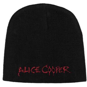 Alice Cooper Unisex Logo Black Beanie Hat