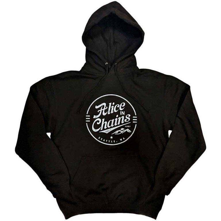 Alice In Chains Circle Emblem Black Pullover Hoodie