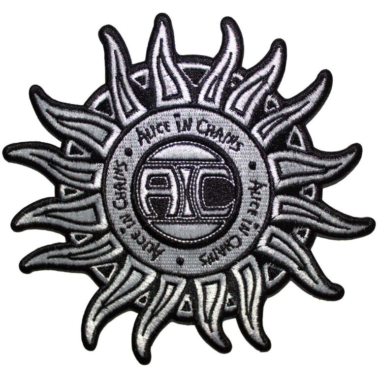 Alice In Chains Sun Logo B&W Patch