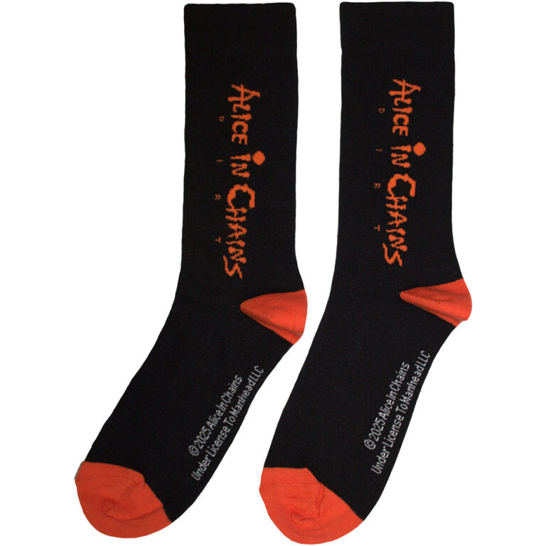 Alice In Chains Unisex Logo Black UK Size 6 – 11 Socks