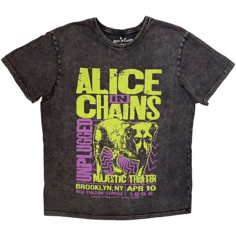 Alice In Chains Unplugged Dog Charcoal Grey T-Shirt
