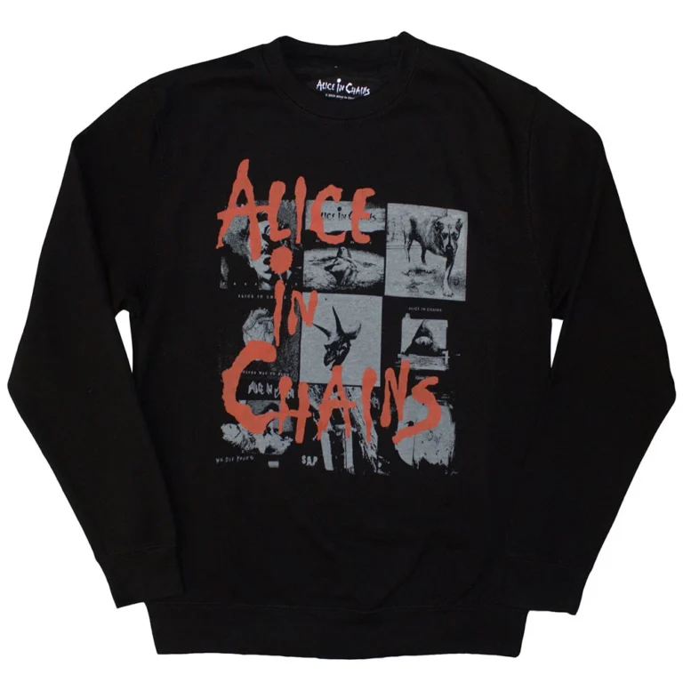 Alice In Chains Albums Montage Black Sweatshirt