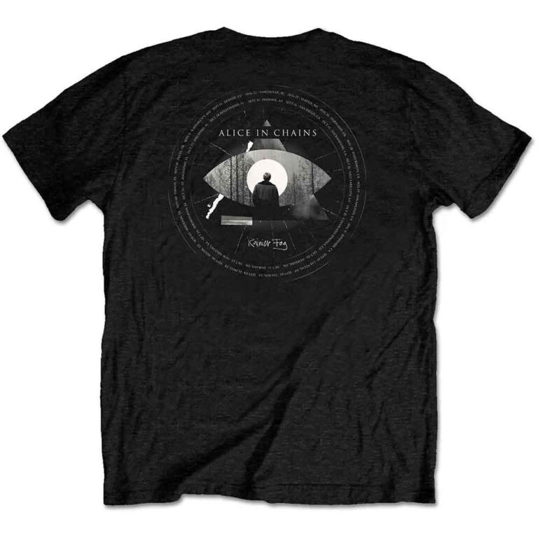 Alice In Chains Fog Mountain Black Back Print T-Shirt