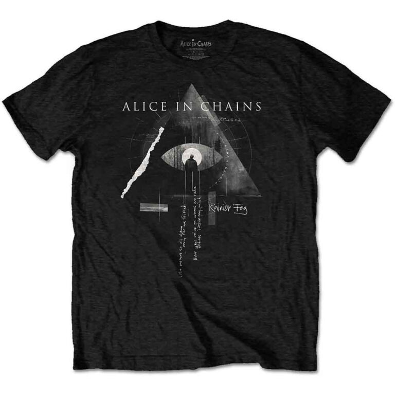 Alice In Chains Fog Mountain Black Back Print T-Shirt