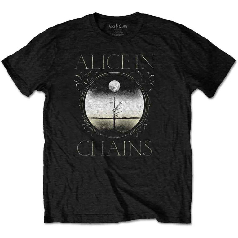 Alice In Chains Moon Tree Black Back Print T-Shirt