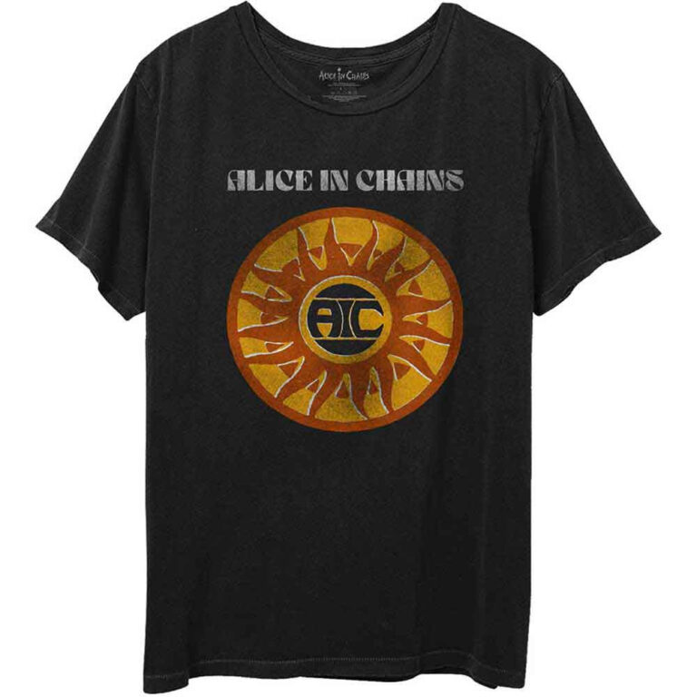 Alice In Chains Circle Sun Vintage Black T-Shirt