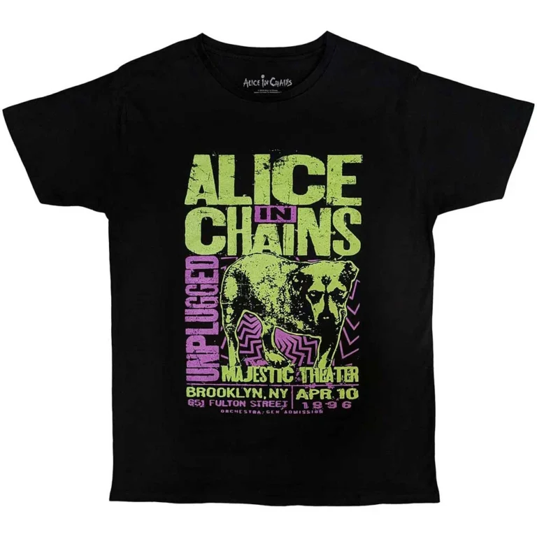 Alice In Chains Unplugged Dog Black T-Shirt