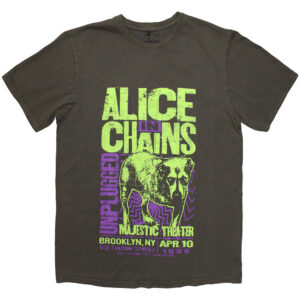 Alice In Chains Unplugged Dog Grey Wash Wash Collection T-Shirt