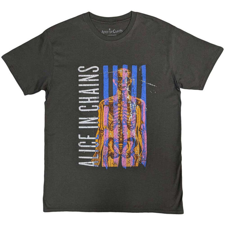 Alice In Chains Skeletal Charcoal Grey T-Shirt