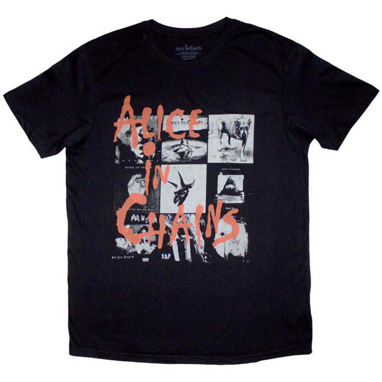Alice In Chains Albums Montage Black T-Shirt
