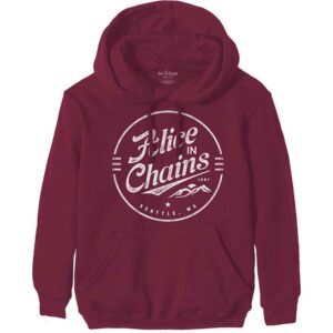 Alice In Chains Circle Emblem Maroon Red Pullover Hoodie