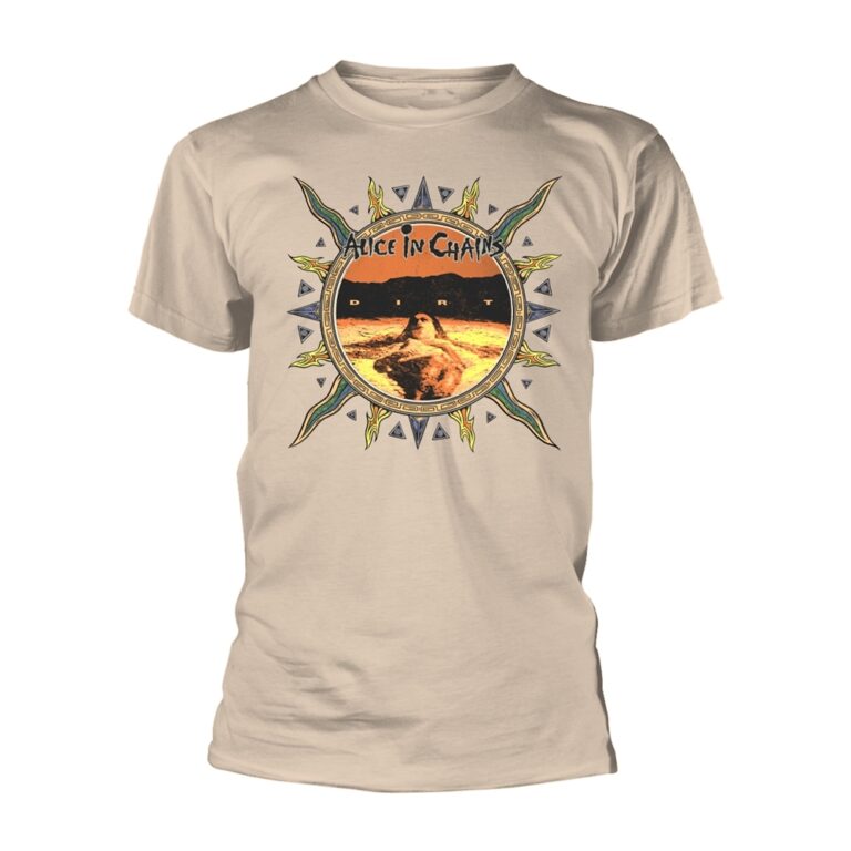 Alice In Chains – Vintage Dirt Sun Front / Back Print T-Shirt