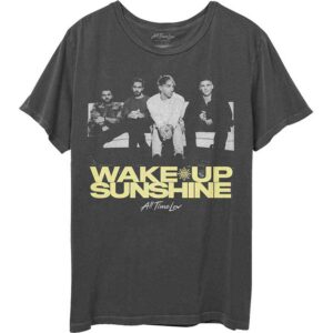 All Time Low Faded Wake Up Sunshine Charcoal Grey T-Shirt