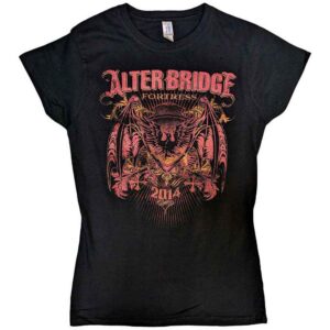 Alter Bridge Fortress Batwing Eagle Black Ladies T-Shirt
