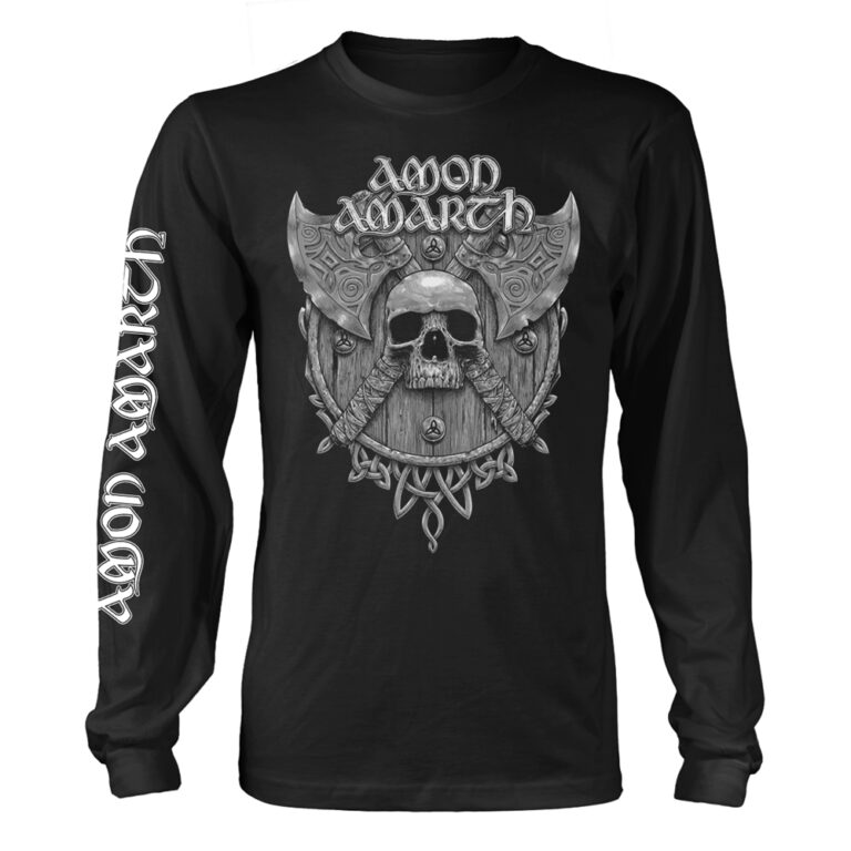 Amon Amarth – Grey Skull (black) Long Sleeved T-Shirt