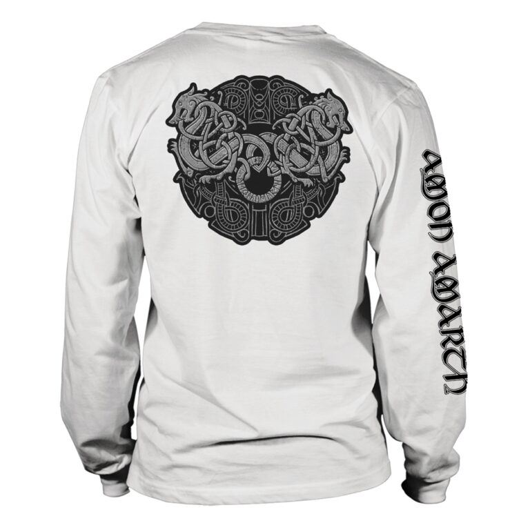 Amon Amarth – Grey Skull (white) Long Sleeved T-Shirt