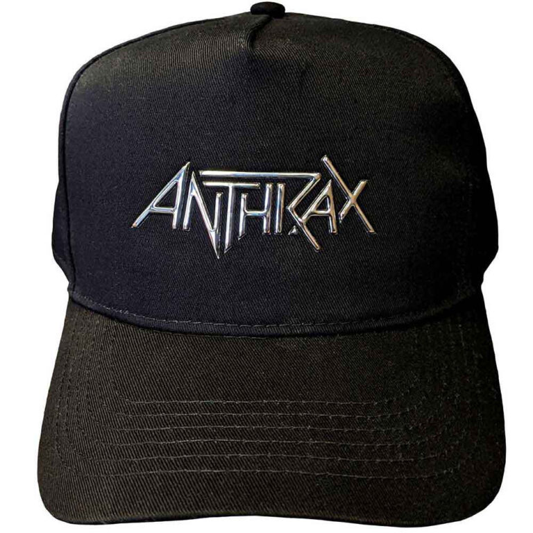 Anthrax Sonic Silver Logo Black Baseball Cap